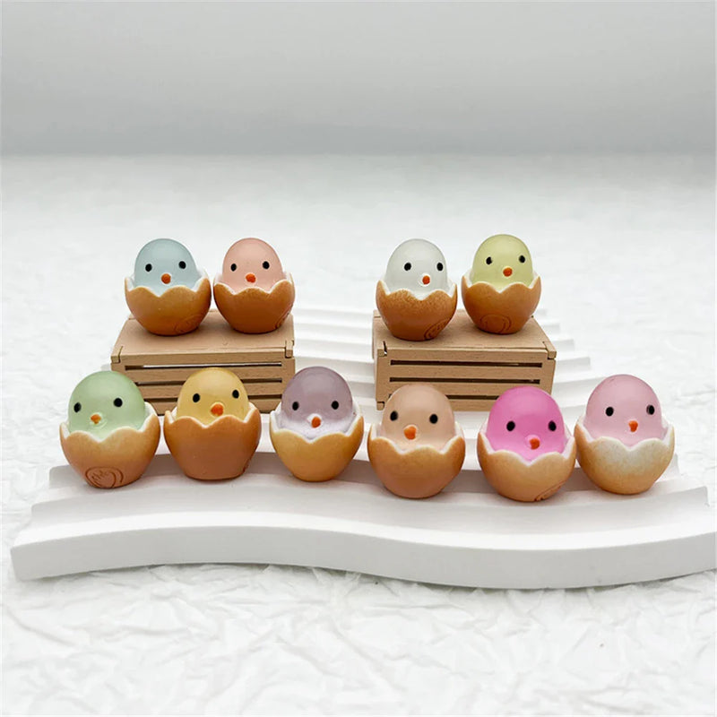 Mini Glow-in-the-Dark Eggshell Chick Duck Dinosaur Afralia™ Figurines Home Decor