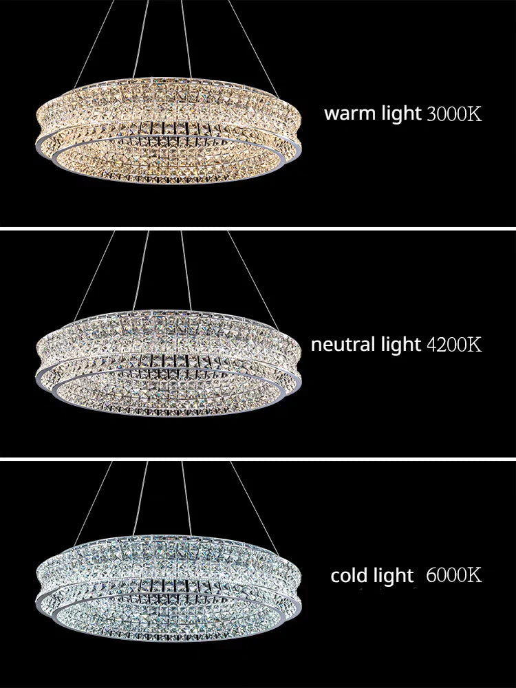 Afralia™ K9 Crystal Luxury Chandelier for Restaurant Bar Hotel LED Lamps