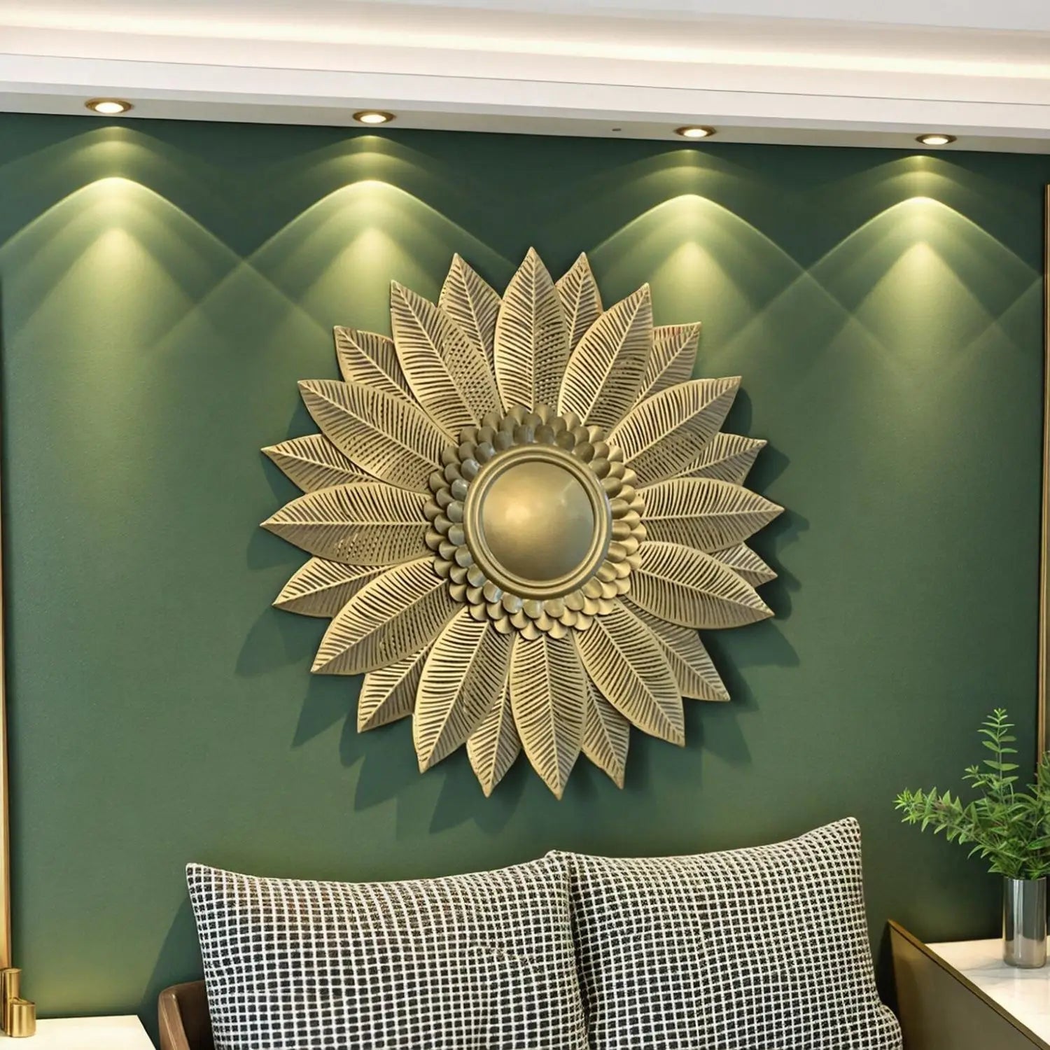 Afralia™ Porch Iron Sun Living Room Wall Hanging Soft Decoration Luxury Bed Picture