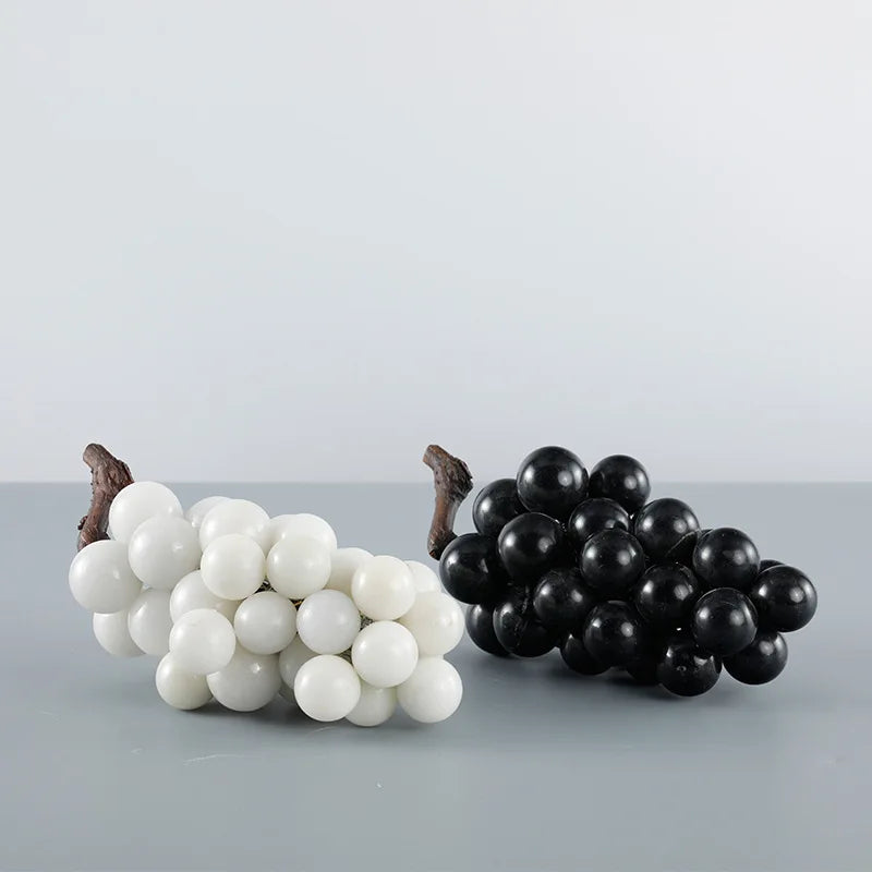 Afralia™ Marble Grape String Sculpture Room Decor Craft Ornaments