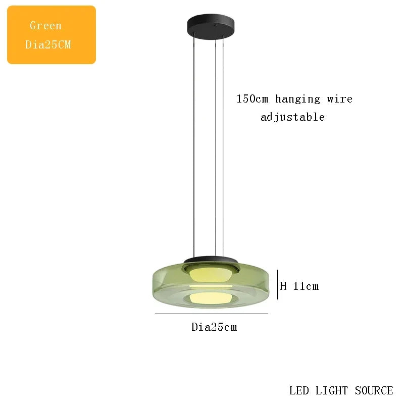 Afralia™ BOHEMIA Glass Pendant Light - Danish Design for Kitchen Island Dining Bedroom Tables
