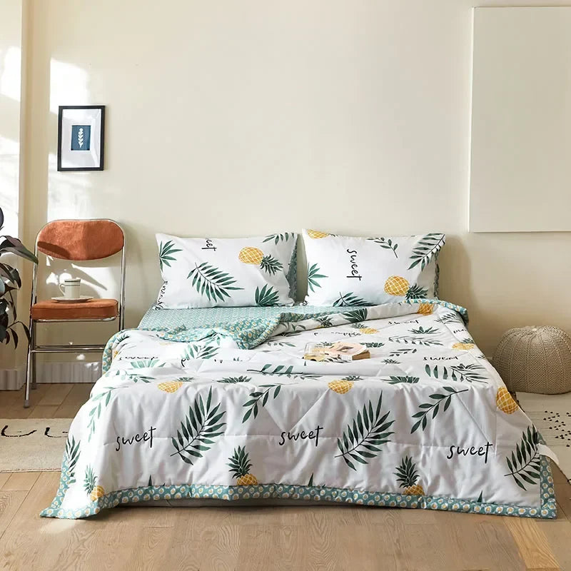 Afralia™ Summer Thin Quilt Cotton Blanket Bedding Filler Twin Queen Size