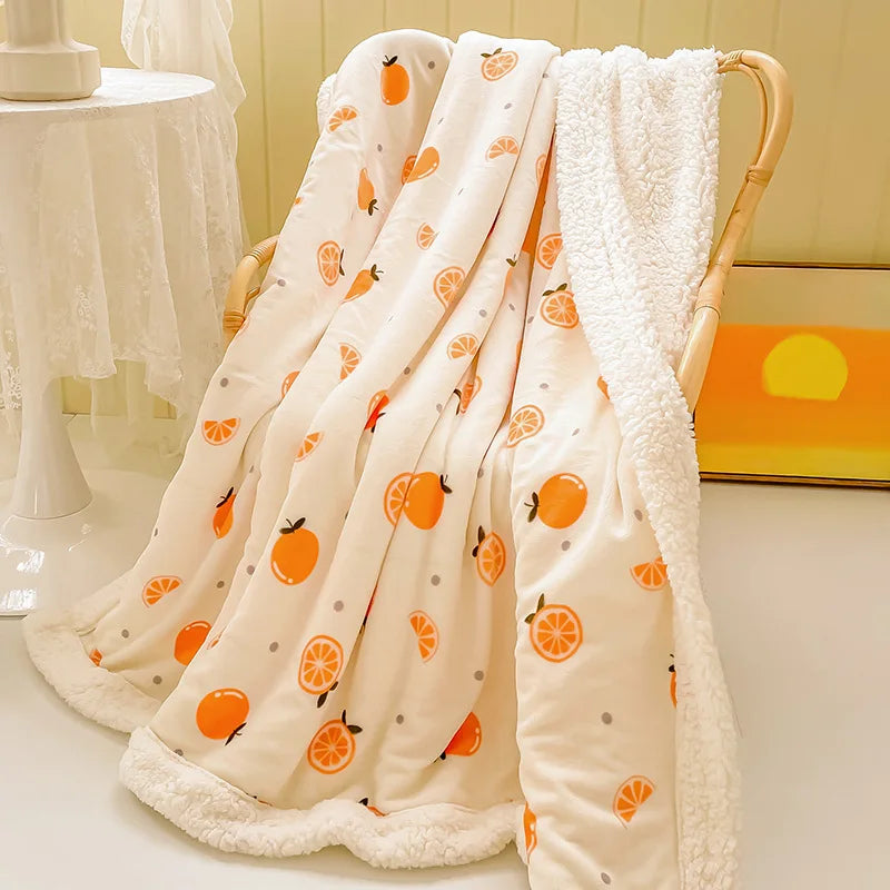 Afralia™ Cozy Milk Velvet Cartoon Blanket for Single Bed, Student Dorm: Spring & Autumn Blanket