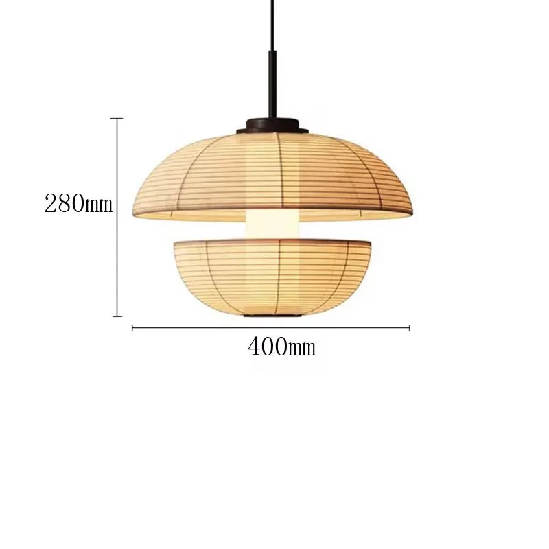 Afralia™ Japanese Wabi Sabi Fabric Pendant Light: Traditional and Creative Lighting for Dining Room
