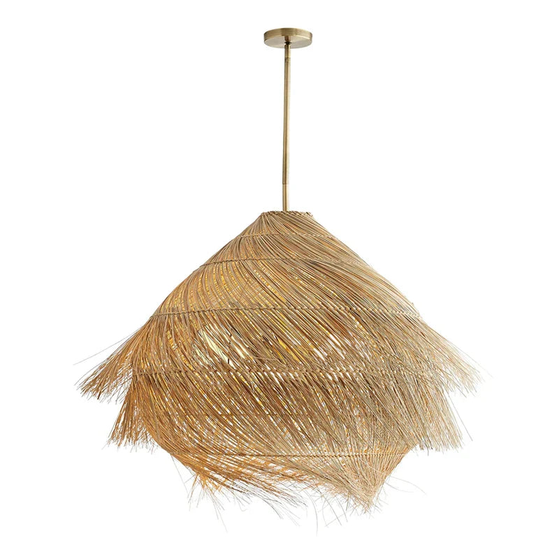 Afralia™ Rattan Wabi Sabi LED Chandelier for Home Decor Lighting