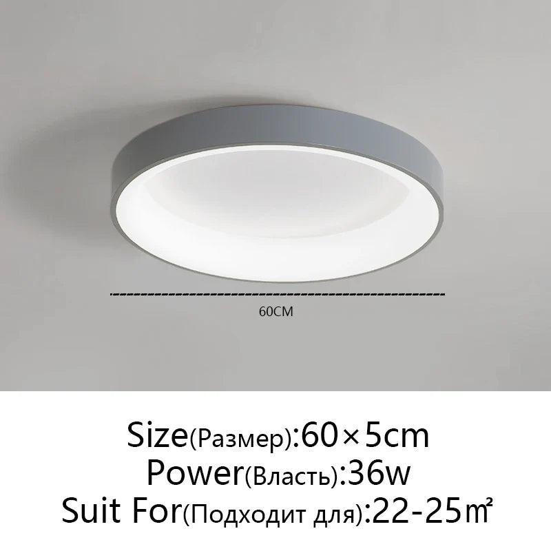 Afralia™ LED Ceiling Lights: White Grey Modern Design, Dimmable for Living Room Bedroom Dining