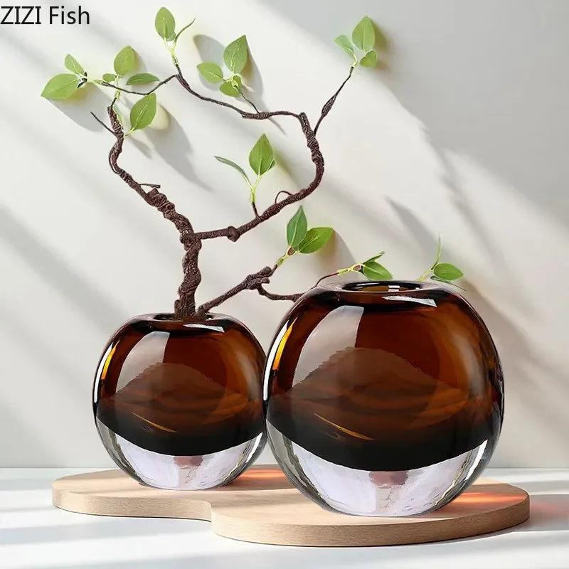 Afralia™ Delicate Glass Vase for Floral Arrangement and Room Decor