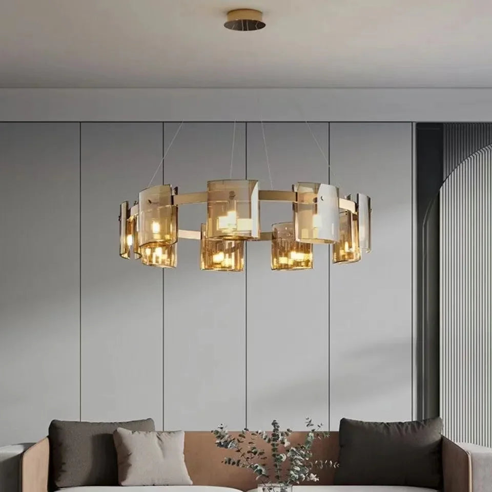 Afralia™ LED Straight Line Ceiling Chandeliers Modern Simplicity Pendent Light Fixtures