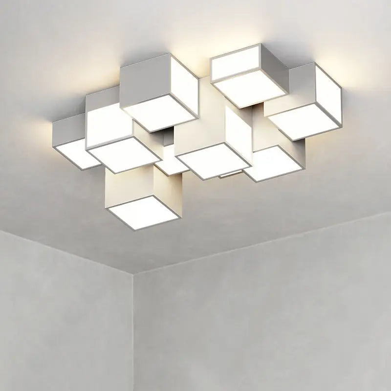 Afralia™ Square LED Chandeliers: Modern Home Indoor Lighting Fixtures for Living, Bedroom, Dining Room