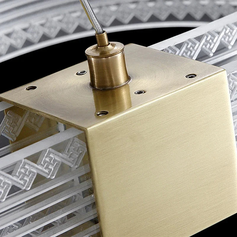 Afralia™ Modern LED Chandelier Acrylic Lampshade Pendant Light for Home Decoration