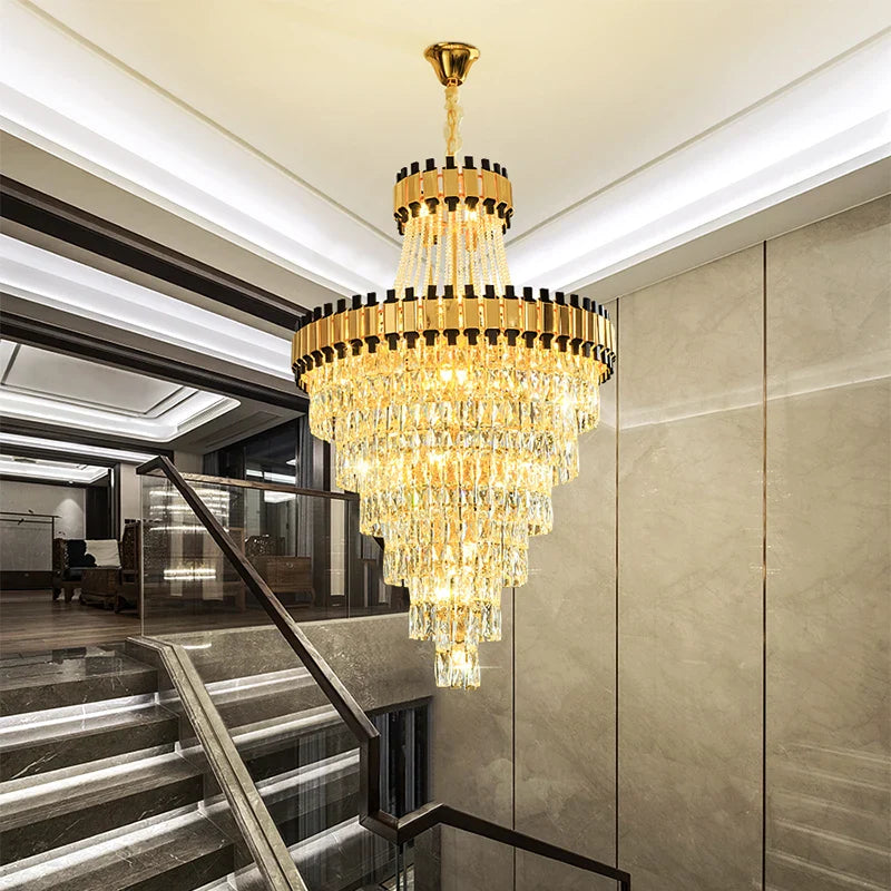 Afralia™ Crystal Chandelier: Modern Luxury for Duplex Villa, Hotel, Club, and Banquet Hall