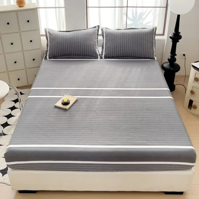 Afralia™ Japanese Style Thick Fitted Sheet for Queen/King Bed