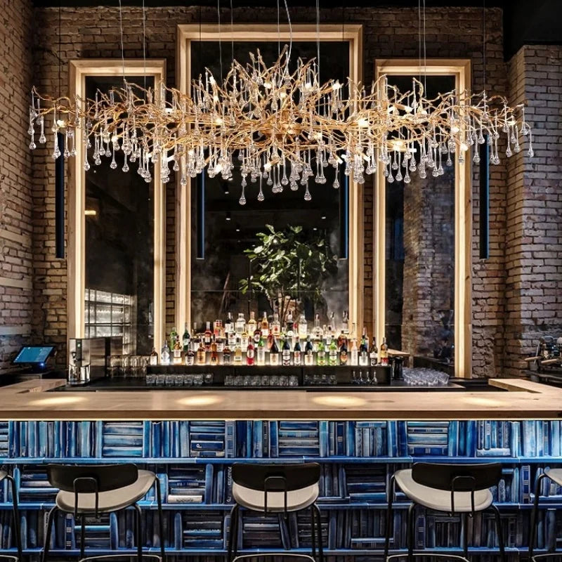 Afralia™ French Crystal Chandelier: Full Copper, High Grade, LED, Elegant for Dining Room & Living Room