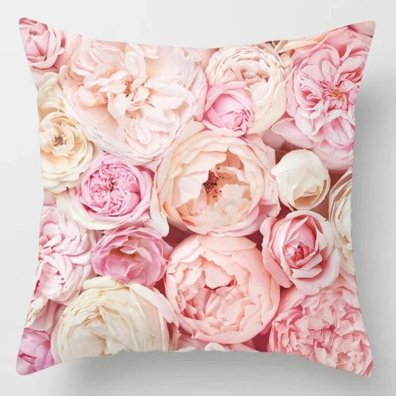 Pink Patterned Afralia™ Decorative Throw Pillow Cover for Car, Chair, Bed & Sofa