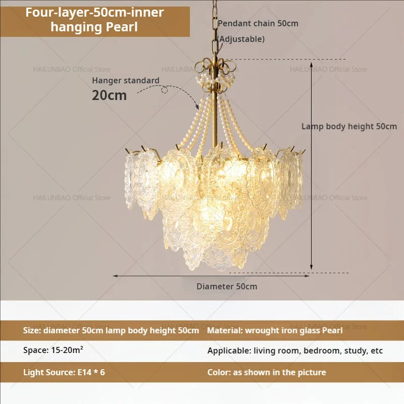Afralia™ Cream Crystal Chandelier: French Light Luxury for Living Room, Bedroom, Dining Room