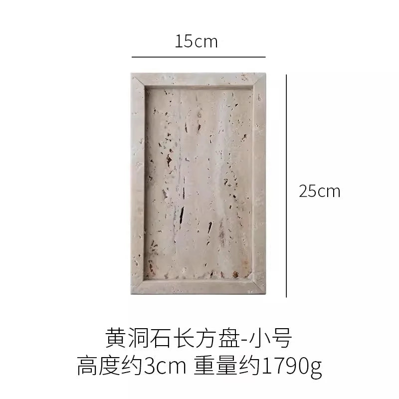 Afralia™ Marble Vanity Tray for Cosmetics and Perfume Organizing