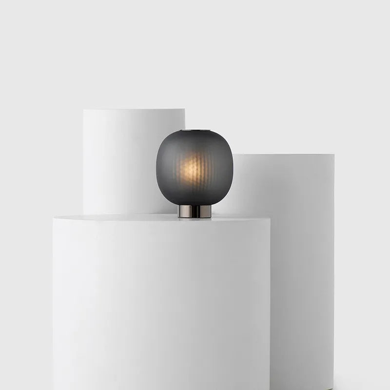 Afralia™ Black Glass Ball Nordic Design LED Table Light for Bedroom and Living Room