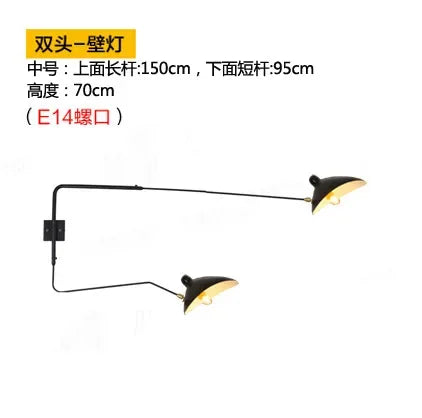 Afralia™ Industrial Spider Serge Mouille Ceiling Lamp Black LED E27 Lighting