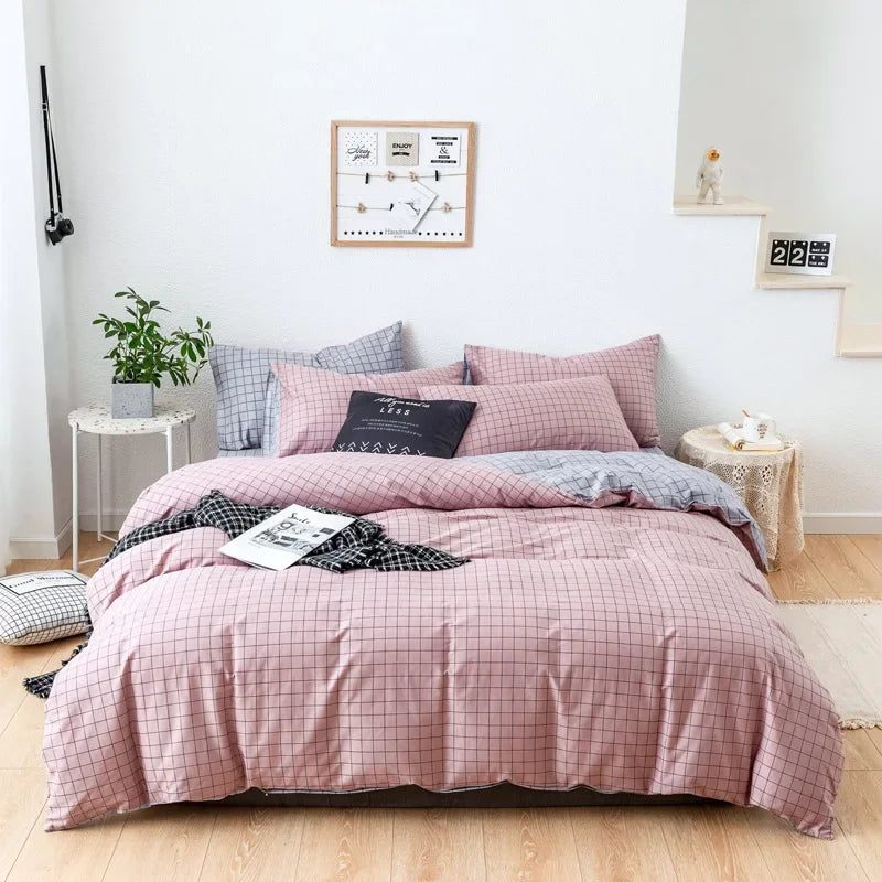 Afralia™ Flowers Print Cotton King Size Bedding Set, Soft & Comfortable Duvet Cover Set