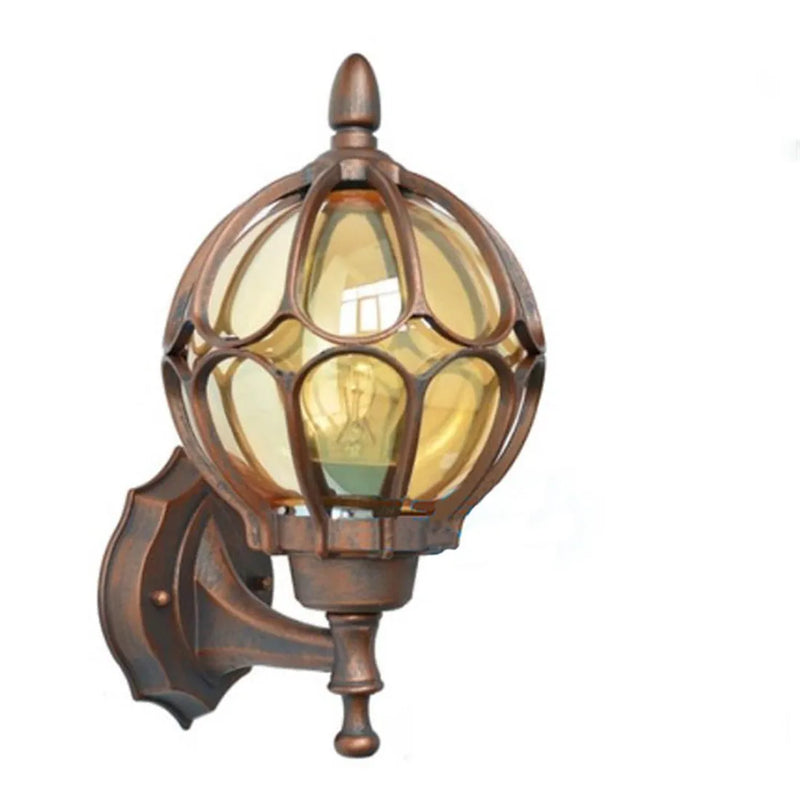 Afralia™ Farmhouse Barn Light Outdoor Wall Lamp with Globe Glass Shade