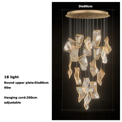 Afralia™ Modern Water Wave Acrylic LED Chandelier - Dining Room Pendant Light