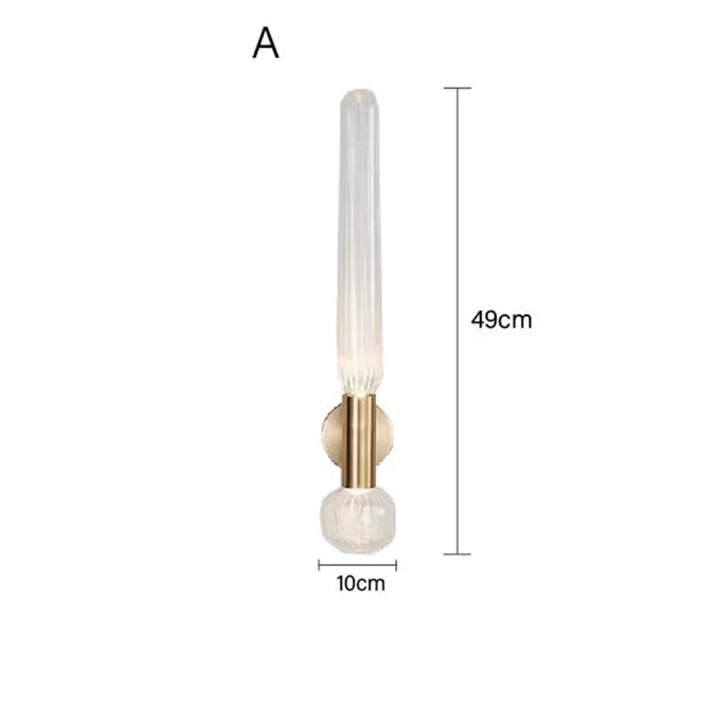 Afralia™ LED Glass Wall Sconces for Home Decor and Lighting in Gold