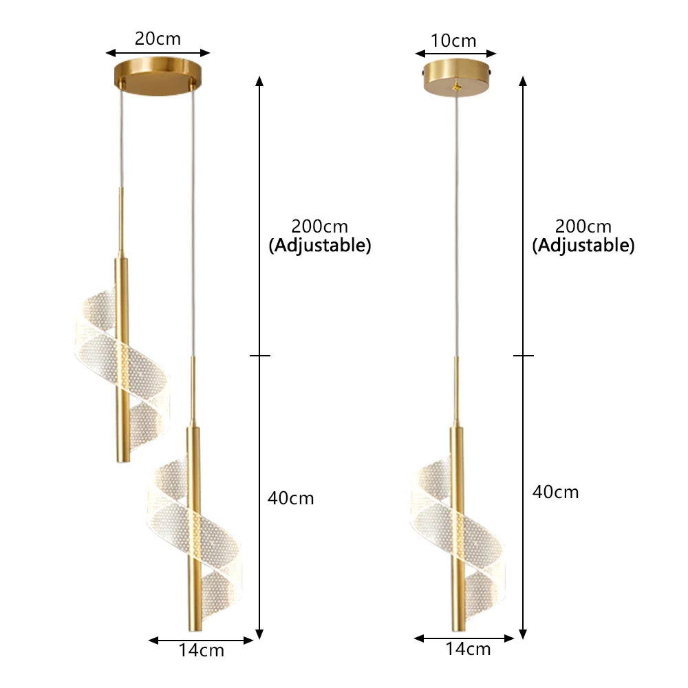 Afralia™ Nordic LED Pendant Lights Indoor Lighting Modern Decor Hanging Lamp