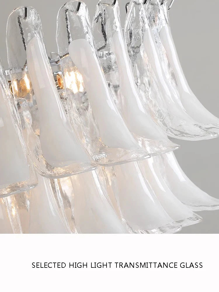 Afralia™ French White Glass Pendant Lights: Luxury LED Hanging Lamps for Living & Dining Rooms