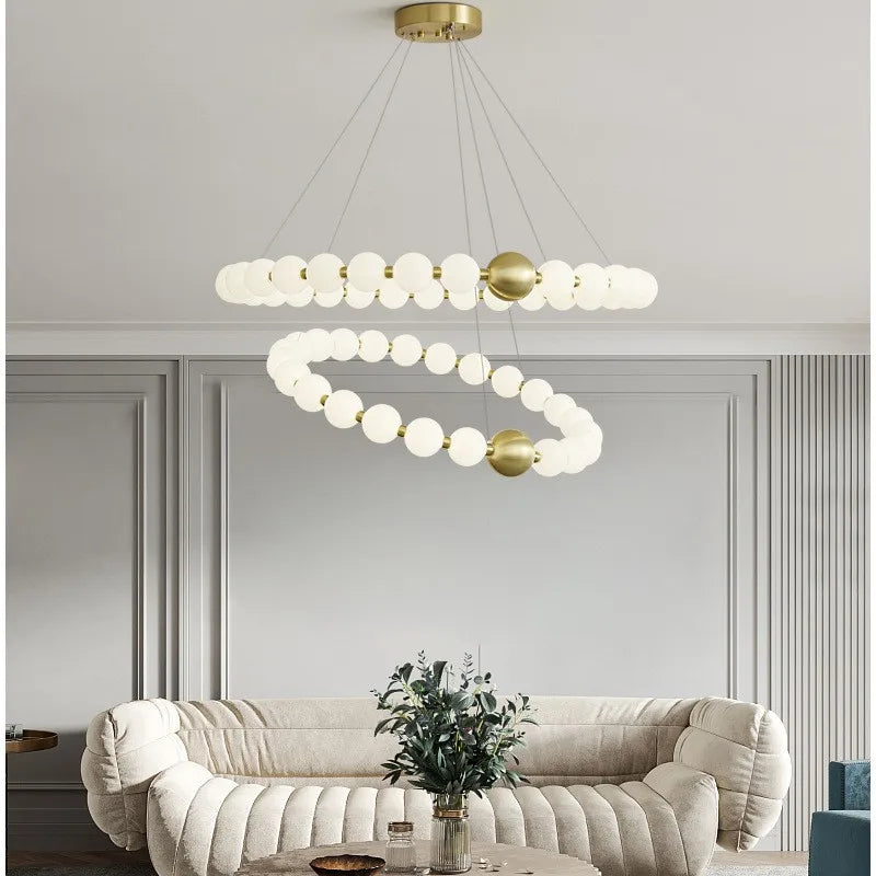 Nordic Acrylic Ball Chandelier for Dining and Kitchen Decor by Afralia™