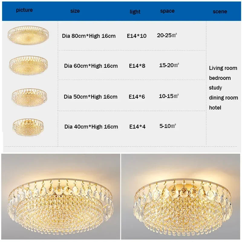 Afralia™ Crystal Ceiling Lights: Luxurious LED Fixture for Master Bedroom, Living Room Wall Decor