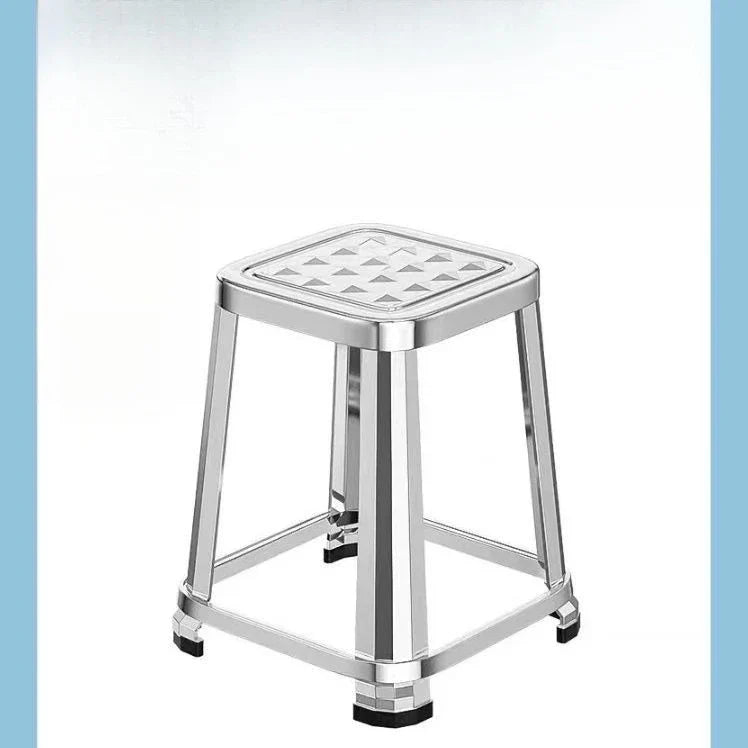 Afralia™ Stainless Steel Square Stool: Simple Modern Household Essential