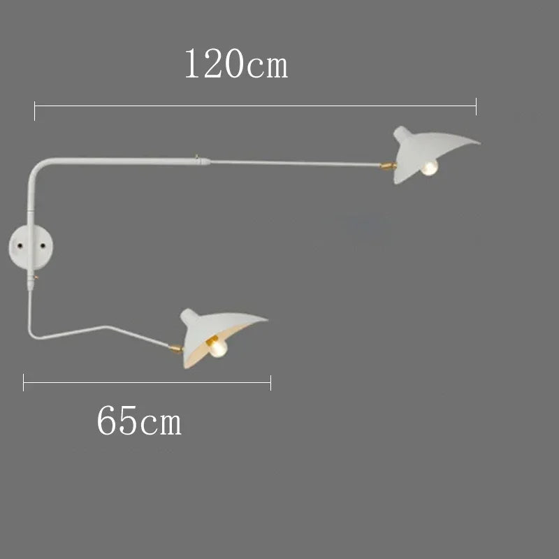 Afralia™ Long Arm LED Wall Sconce Lamp with Adjustable Angle for Living Room and Bedroom