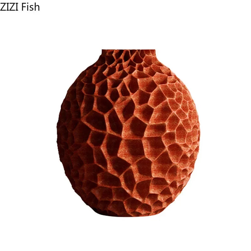 Afralia™ Honeycomb Texture Vase for Artificial Flower Arrangement