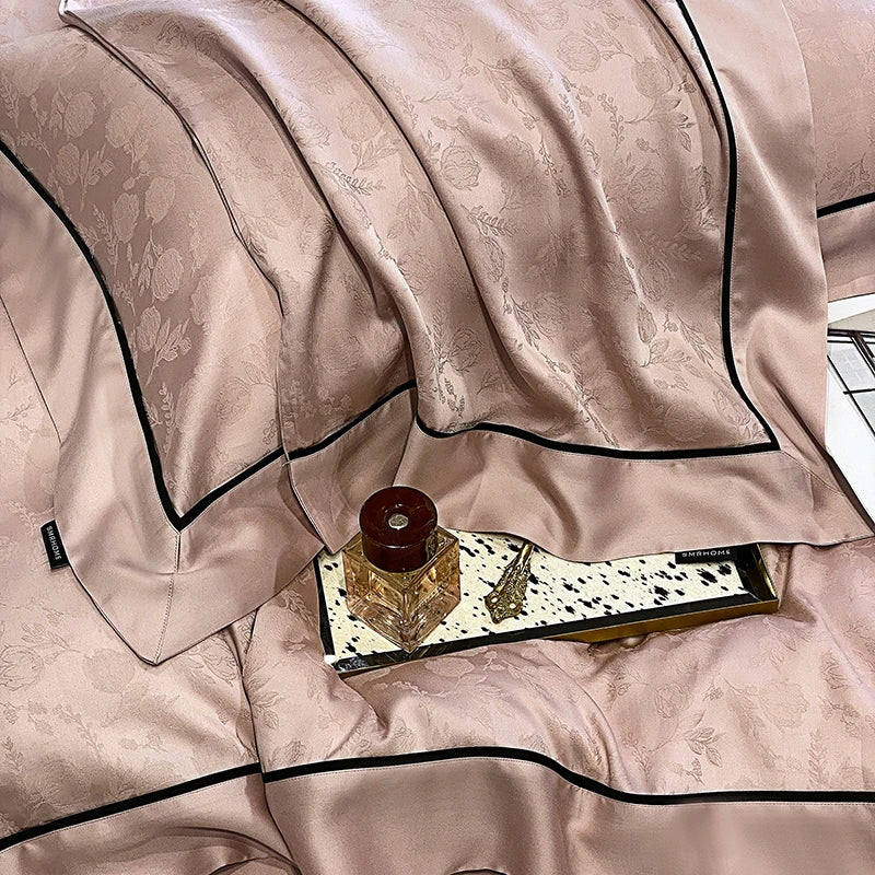 Afralia™ Soft Jacquard Lyocell Bedding Set, 800TC, Silky & Breathable, Natural, Skin Friendly