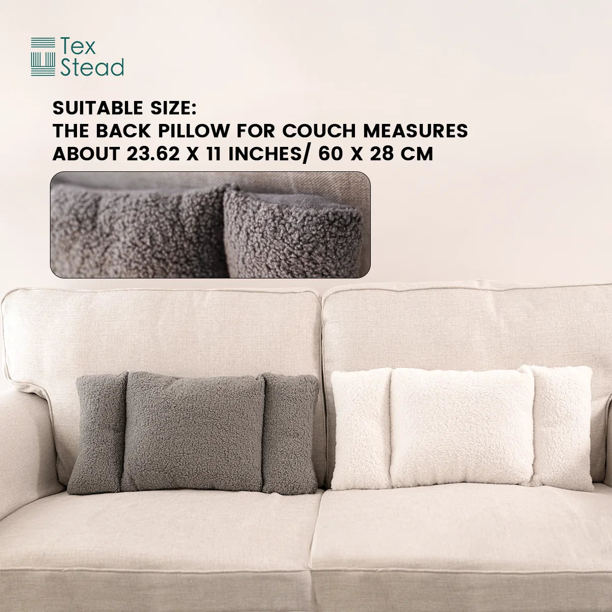 Afralia™ Fleece Lumbar Support Pillow for Office Chair, 3 Section Back Pillow