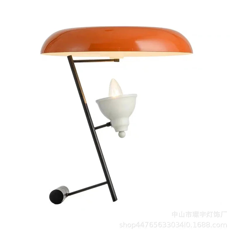 Afralia™ Nordic Minimalist Desk Lamp with Orange Lampshade for Living Study Room