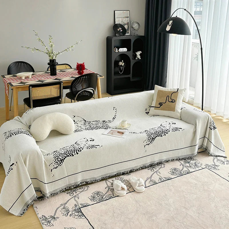 Afralia™ Chenille Sofa Cover: Thick, Non-slip Couch Towel for Pets and Kids