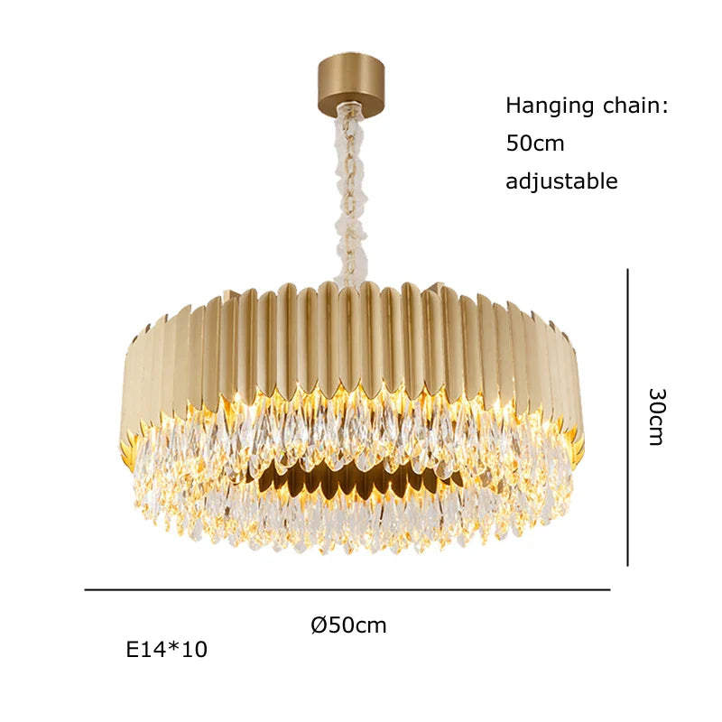 Afralia™ Crystal Water Droplet Pendant Lights, Dimmable Luxury LED Dining Room Fixture