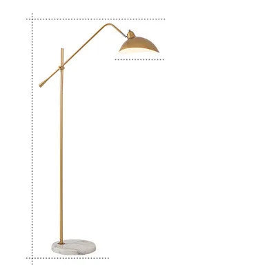 Afralia™ Nordic Adjustable Floor Lamp with Marble Base - Black