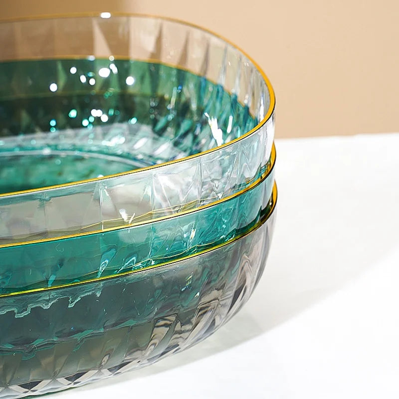 Afralia™ Crystal Fruit Plate: Multipurpose Snack & Candy Storage Tray