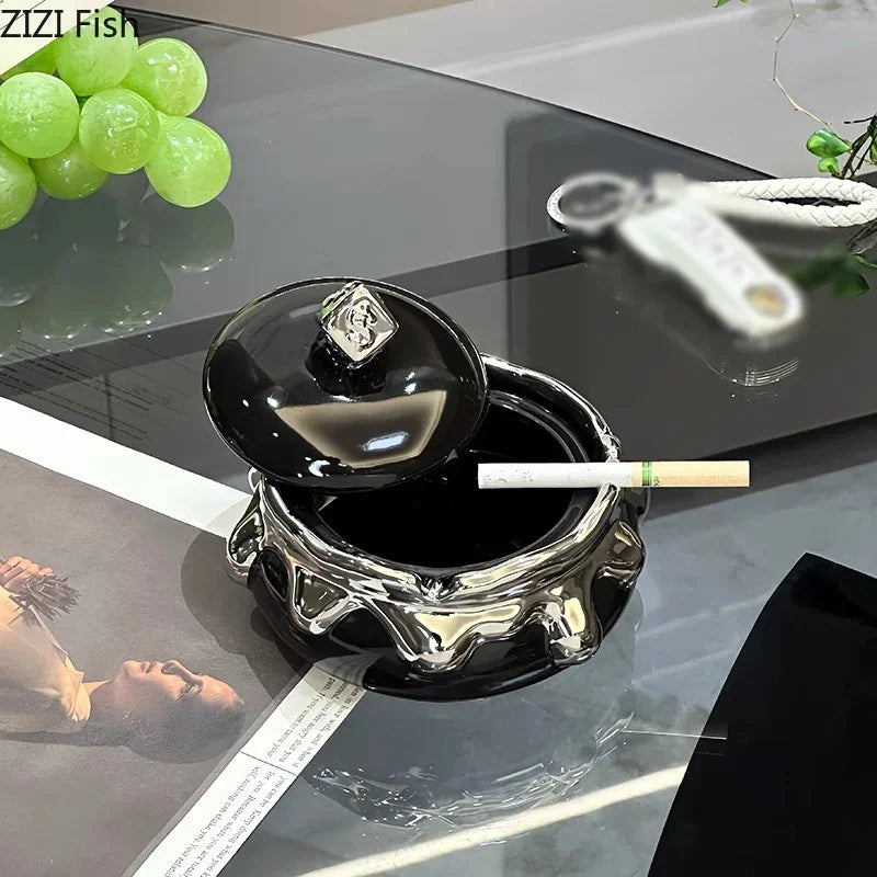 Afralia™ Lucky Ceramic Ashtray: Premium Smoking Accessories for Weed, Home & Gifts