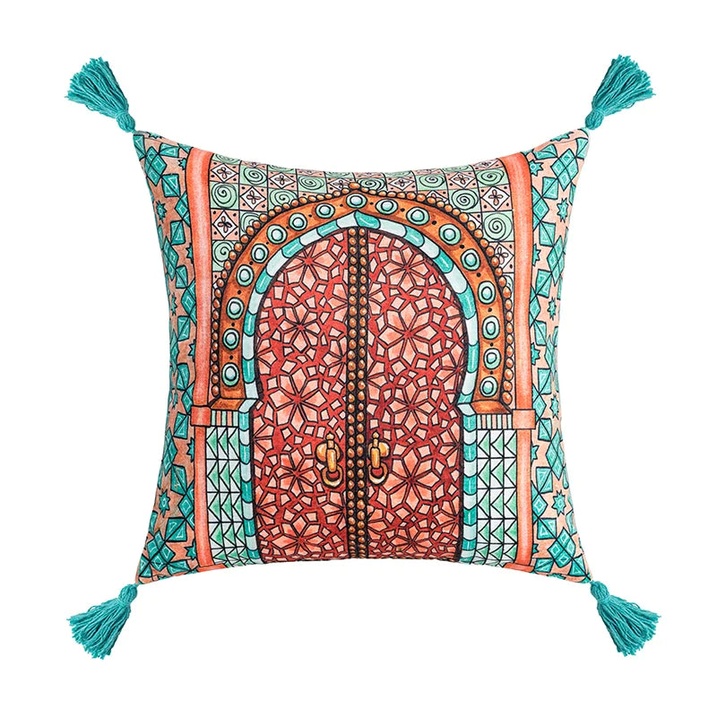 Afralia™ Abstract Geometric Cushion Cover 45x45cm for Sofa & Bedroom Decoration