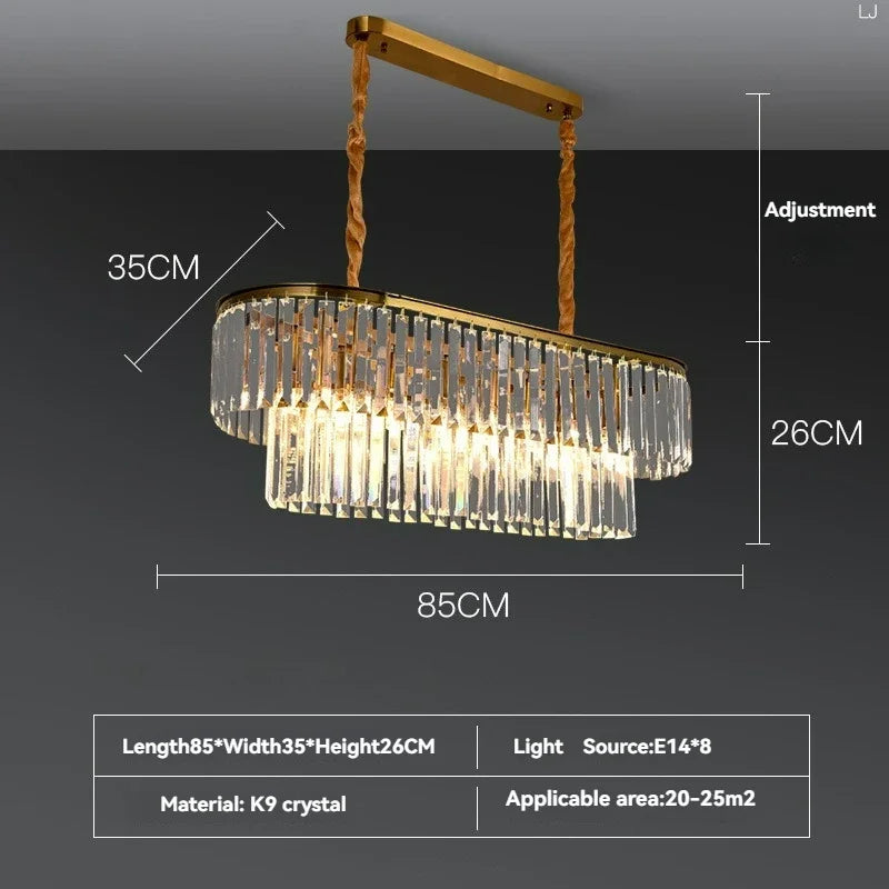 Afralia™ Round Crystal Chandelier for Living Room, Bedroom, Kitchen Island & Villa Décor