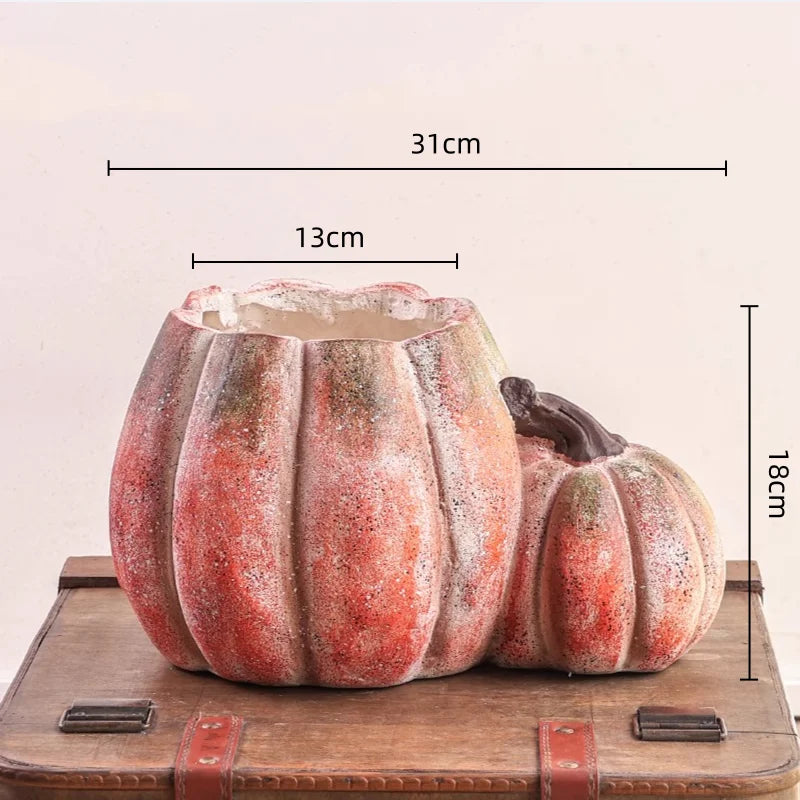 Afralia™ Pumpkin Flower Vase | Ceramic Garden Decoration Succulent Pot Plantas Accesorios
