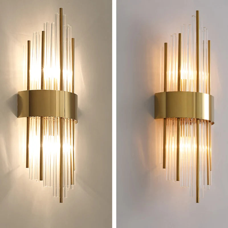 Afralia™ Gold Stainless Steel LED Wall Sconce for Elegant Indoor Lighting