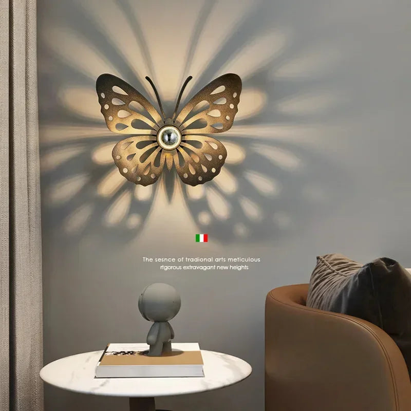 Afralia™ Nordic Iron Black Flower LED Wall Sconce for Bedroom and Home Decor