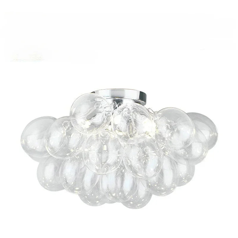 Afralia™ Glass Chandelier Leds Ceiling Lamp for Designer Bedroom Lighting Fixture