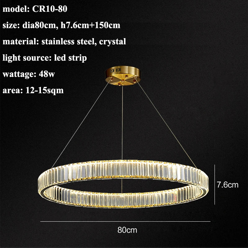 Afralia™ Modern Crystal Chandelier for Living Room Bedroom Kitchen Dining Room