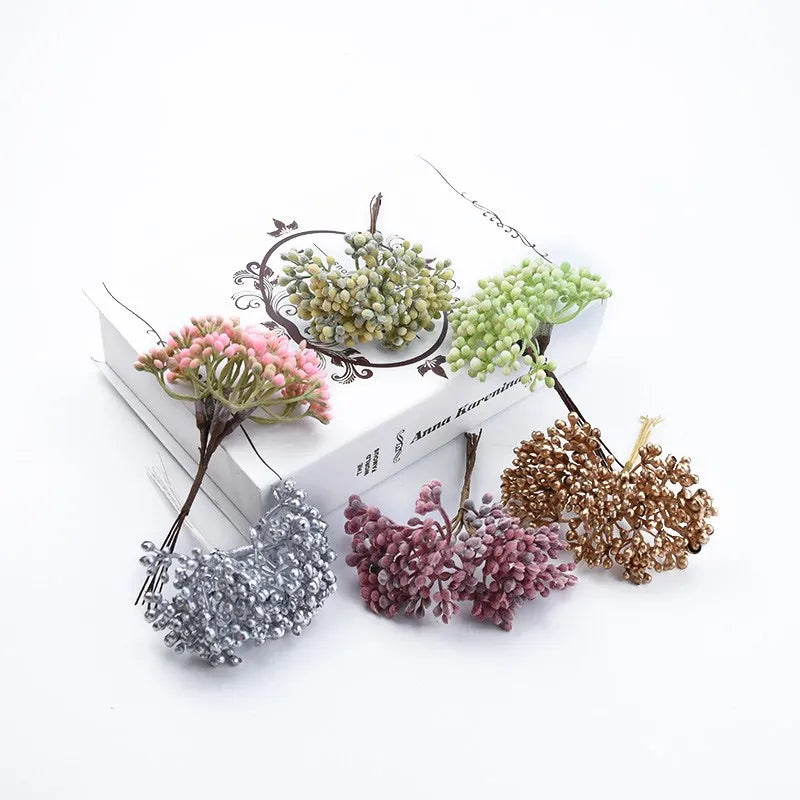 Afralia™ Plastic Stamen: Blooms for Home, Christmas, Wedding Decor - Set of 6