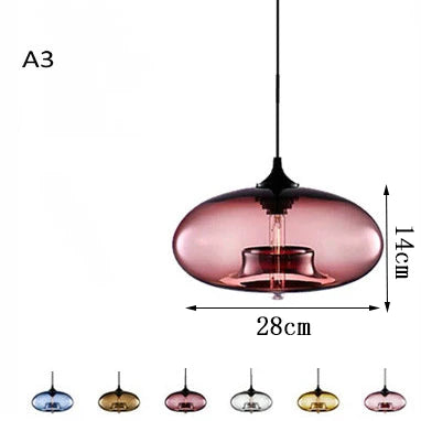 Afralia™ Colorful Glass Chandelier Light for Modern Living Room and Office